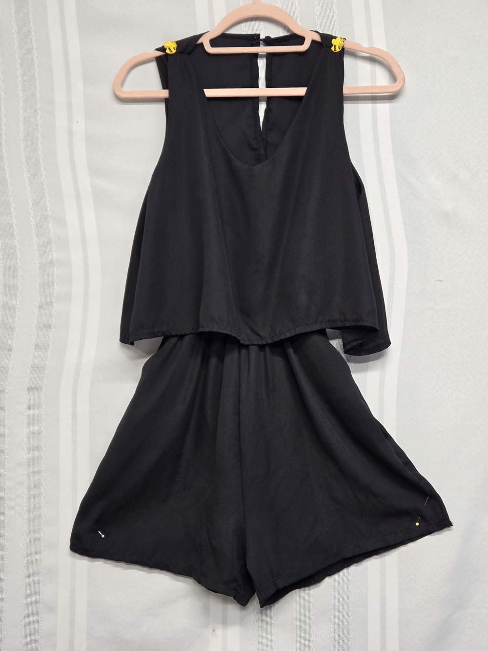 Goodfellow & Co Black Sleeveless Layered Romper